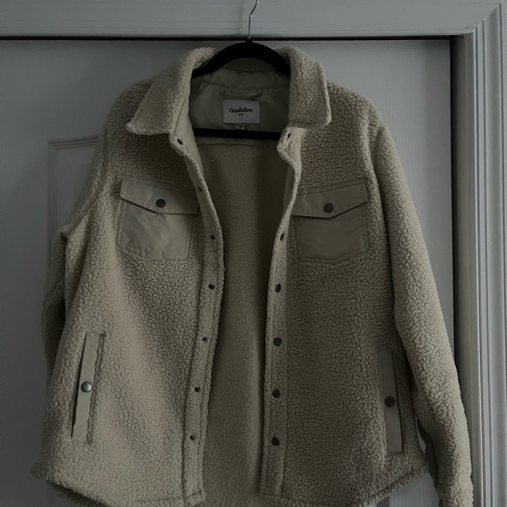 Goodfellow & Co Cream Sherpa Jacket